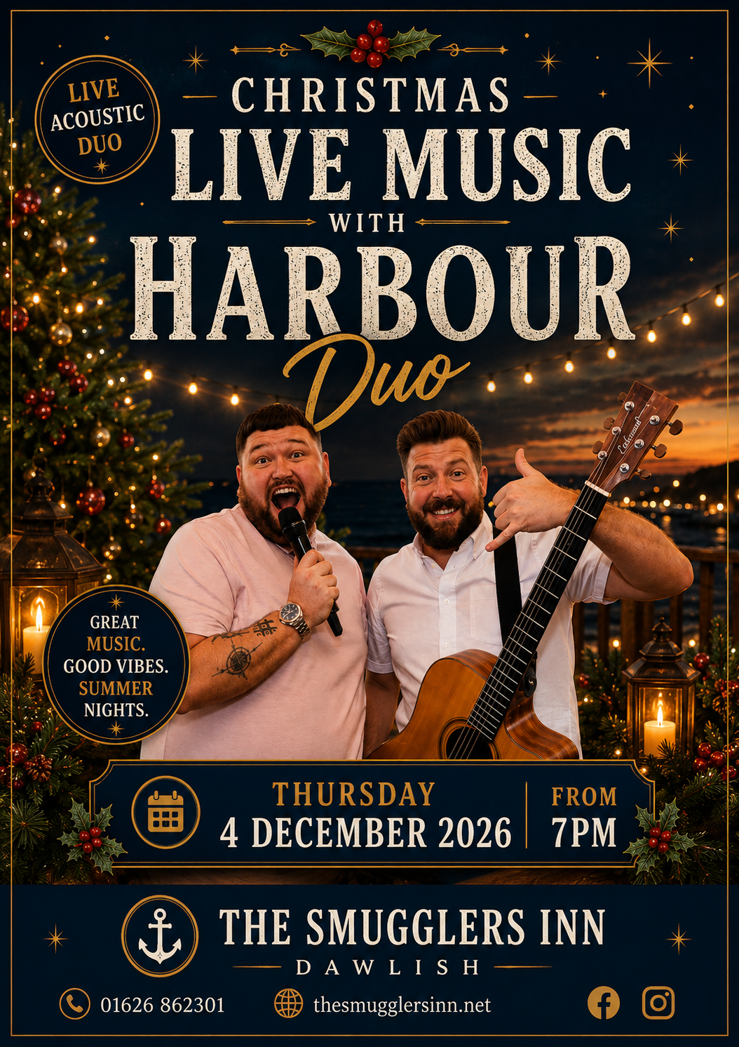 Christmas Live Music with Harbour Duo - Friday 4th December